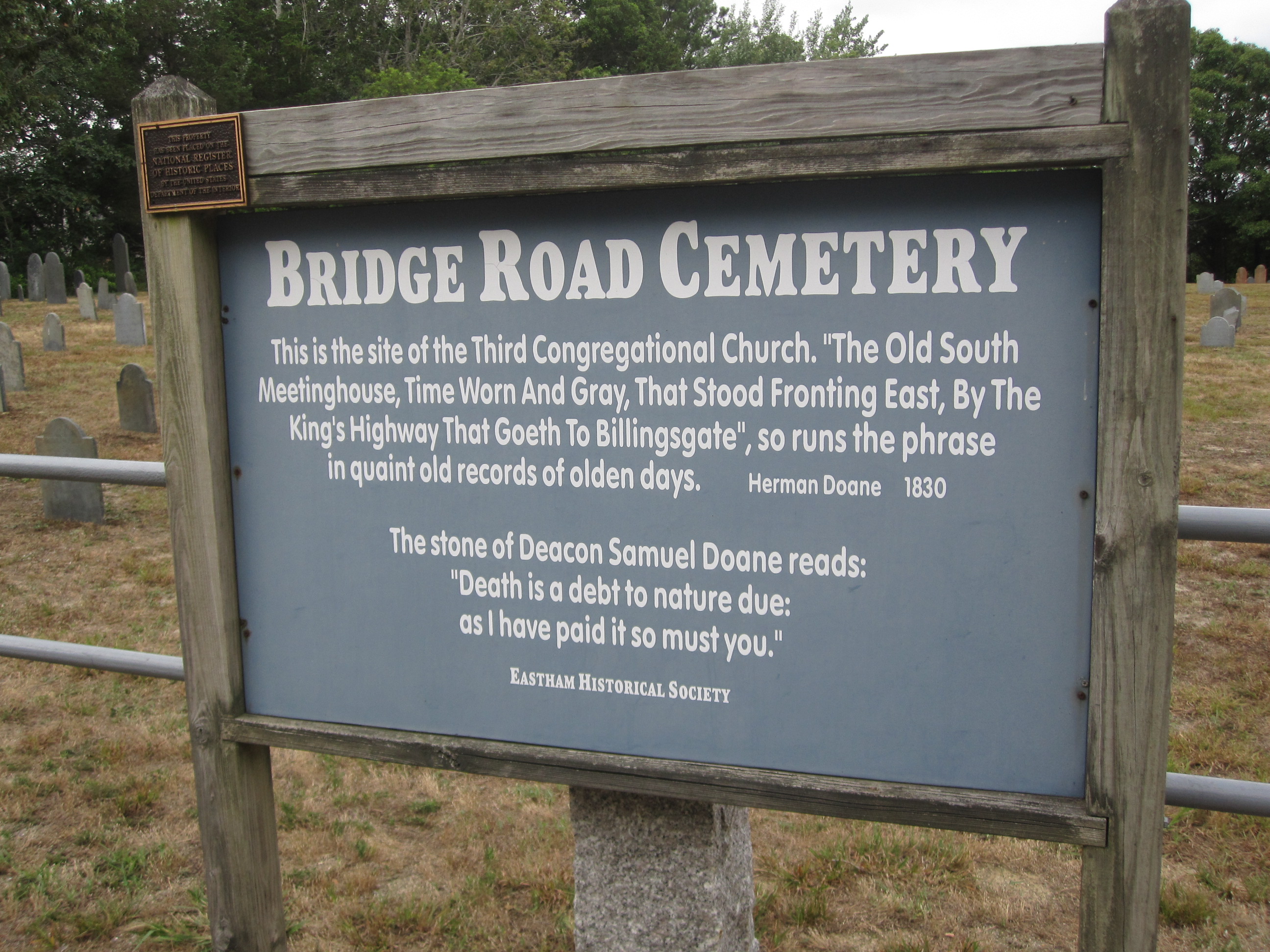 Bridge Road Cemetery, Eastham, Mass